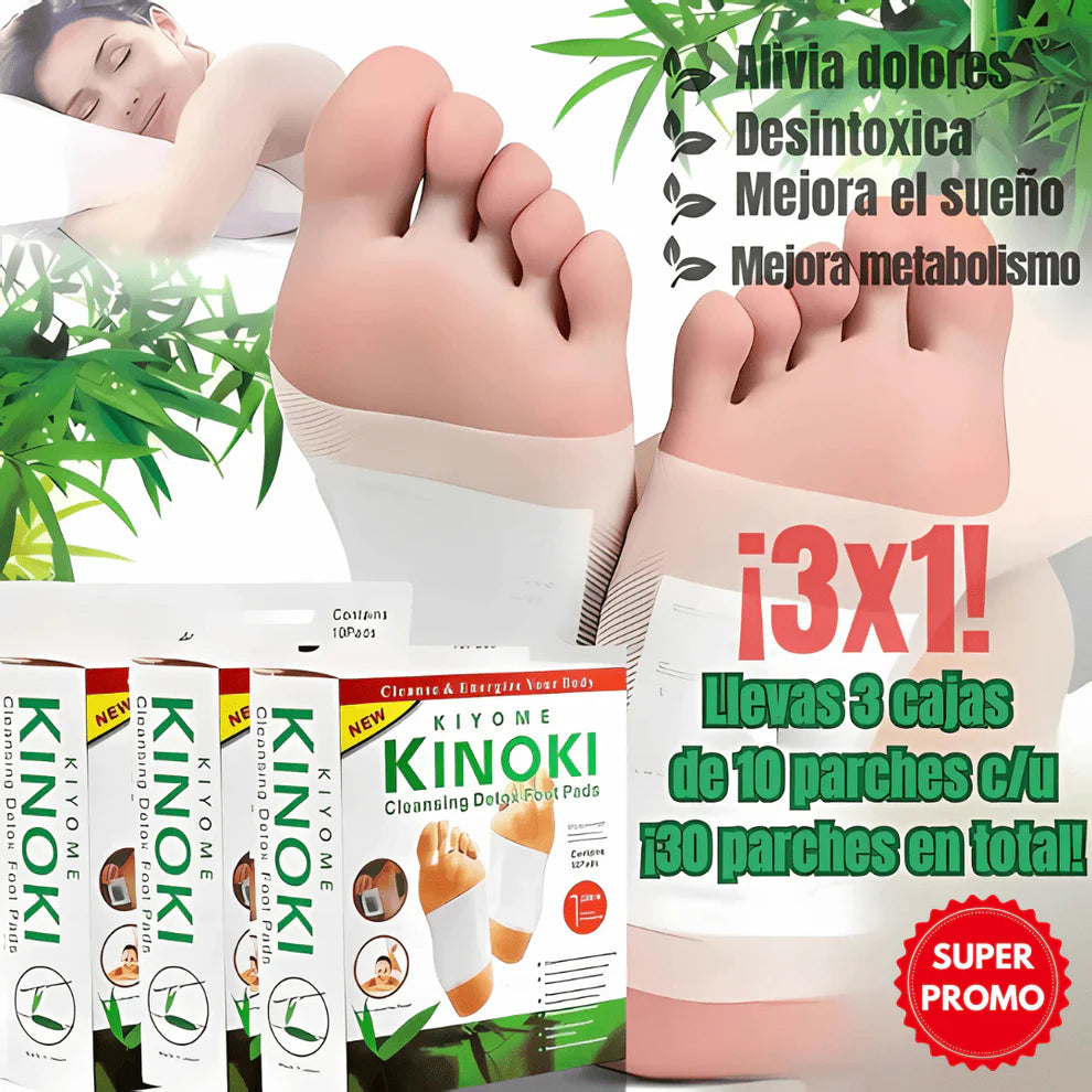 🔥Parches para pie kinoki (Pack de 3 CAJAS)